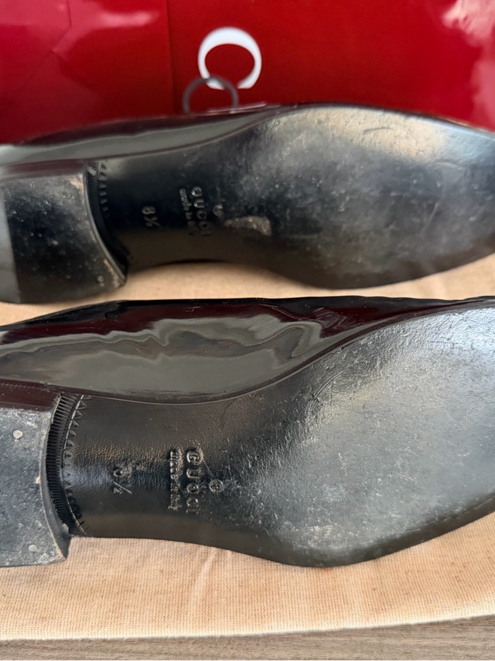 Gucci Black Patent Leather Lace-Up Oxford Dress Shoes - Picture 3 of 5